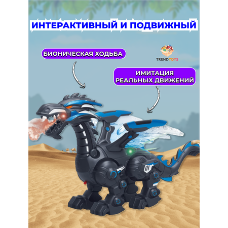 Дракон - робот со звуковыми эффектами и паром