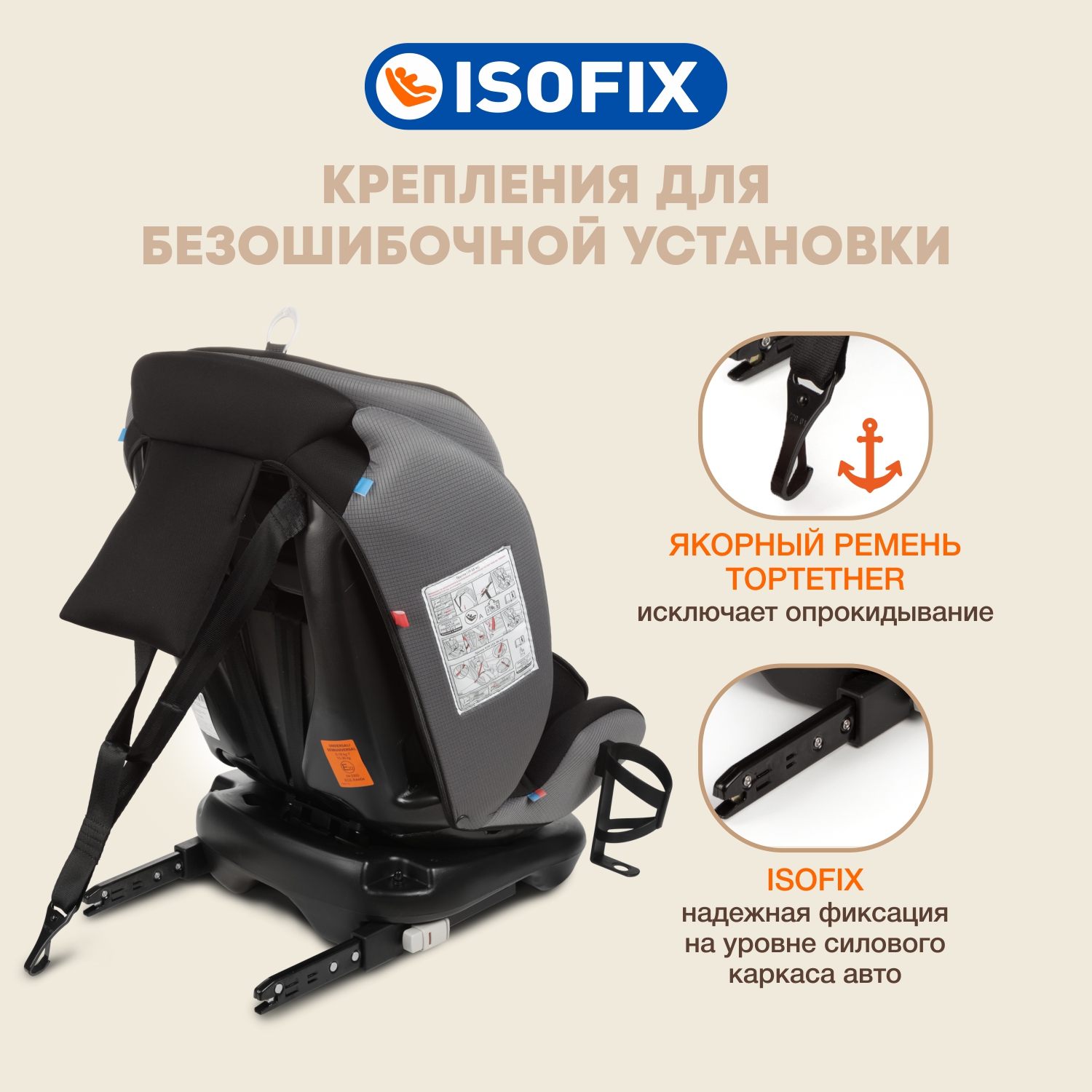 Автокресло ZLATEK Cruiser Isofix Isofix 0+/1/2/3 (0-36 кг) - фото 3