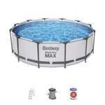 Бассейн каркасный Bestway 366х100 см Steel Pro Max фильтр-насос лестница 9150 л картридж