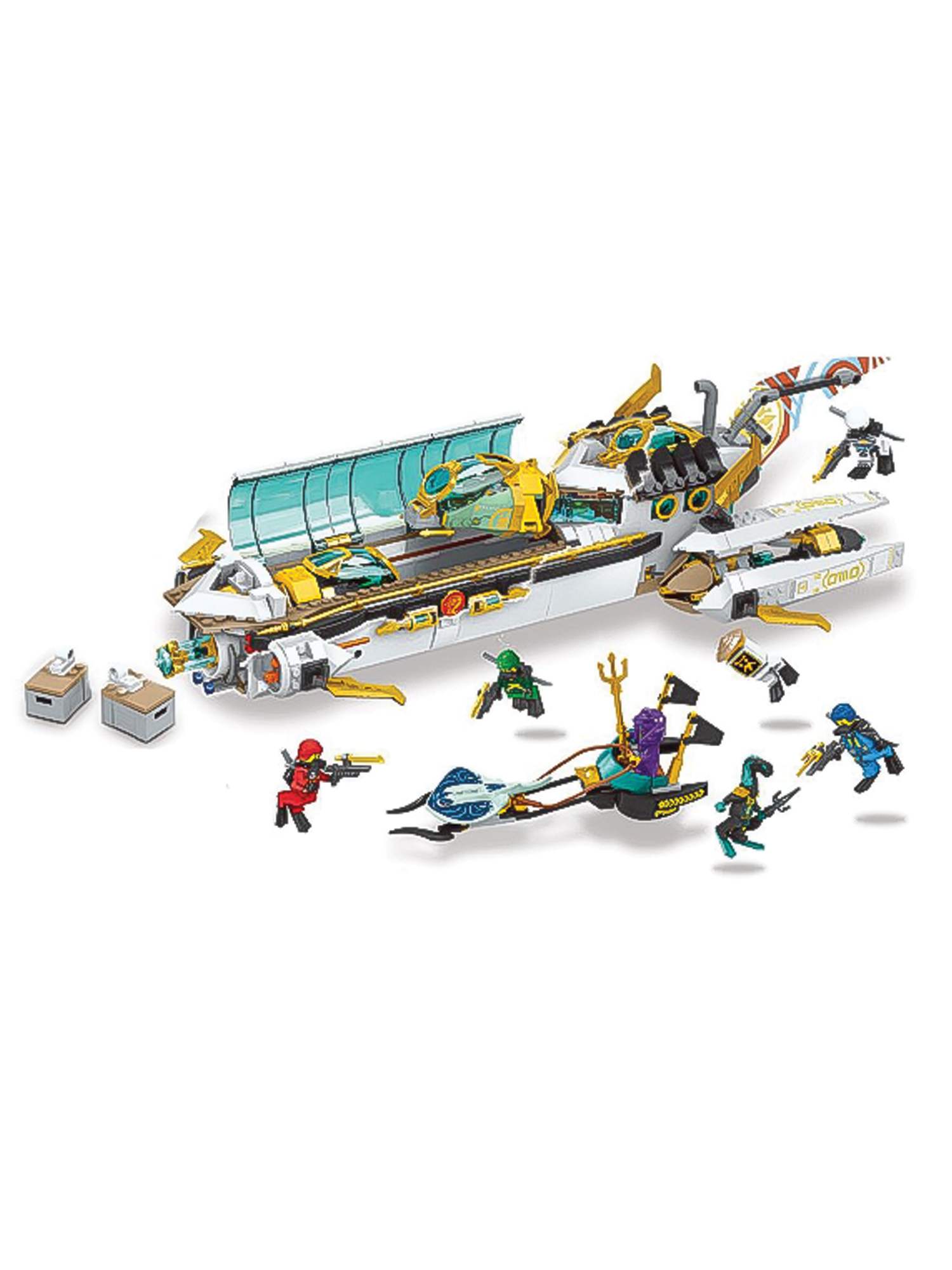 Конструктор Madliani Подводный корабль 1211 дет. - фото 3