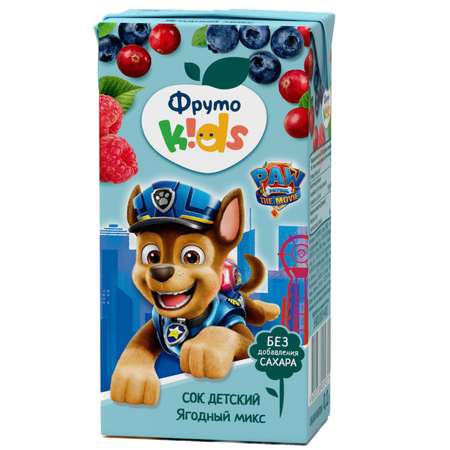 Сок ФрутоKids яблоко-черноплодная рябина-малина-клюква-черника 0.2л с 5месяцев
