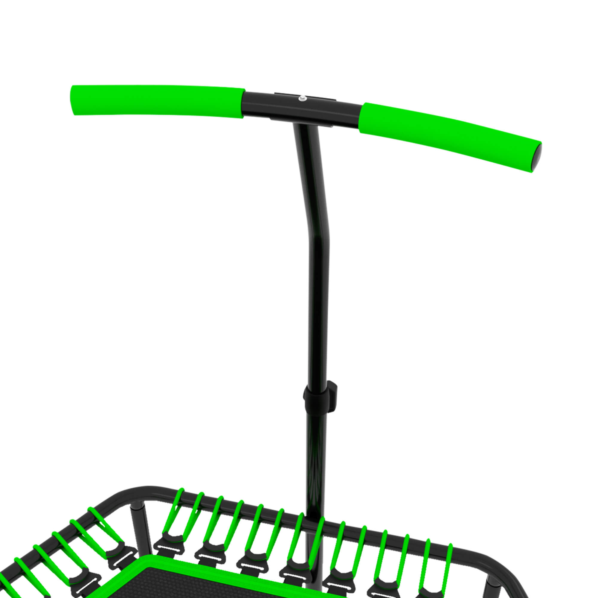 Батут спортивный с ручкой UNIX line Fitness Green диаметр 125 см до 130 кг фитнес батут джампинг батут - фото 16
