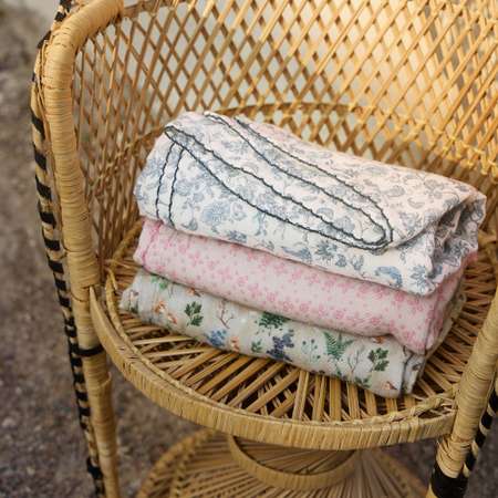 Муслиновый плед-пеленка Elodie Embroidery Anglaise Pink 80*80