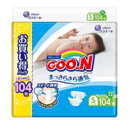Подгузники Goon S (4-8 кг) 104 шт.