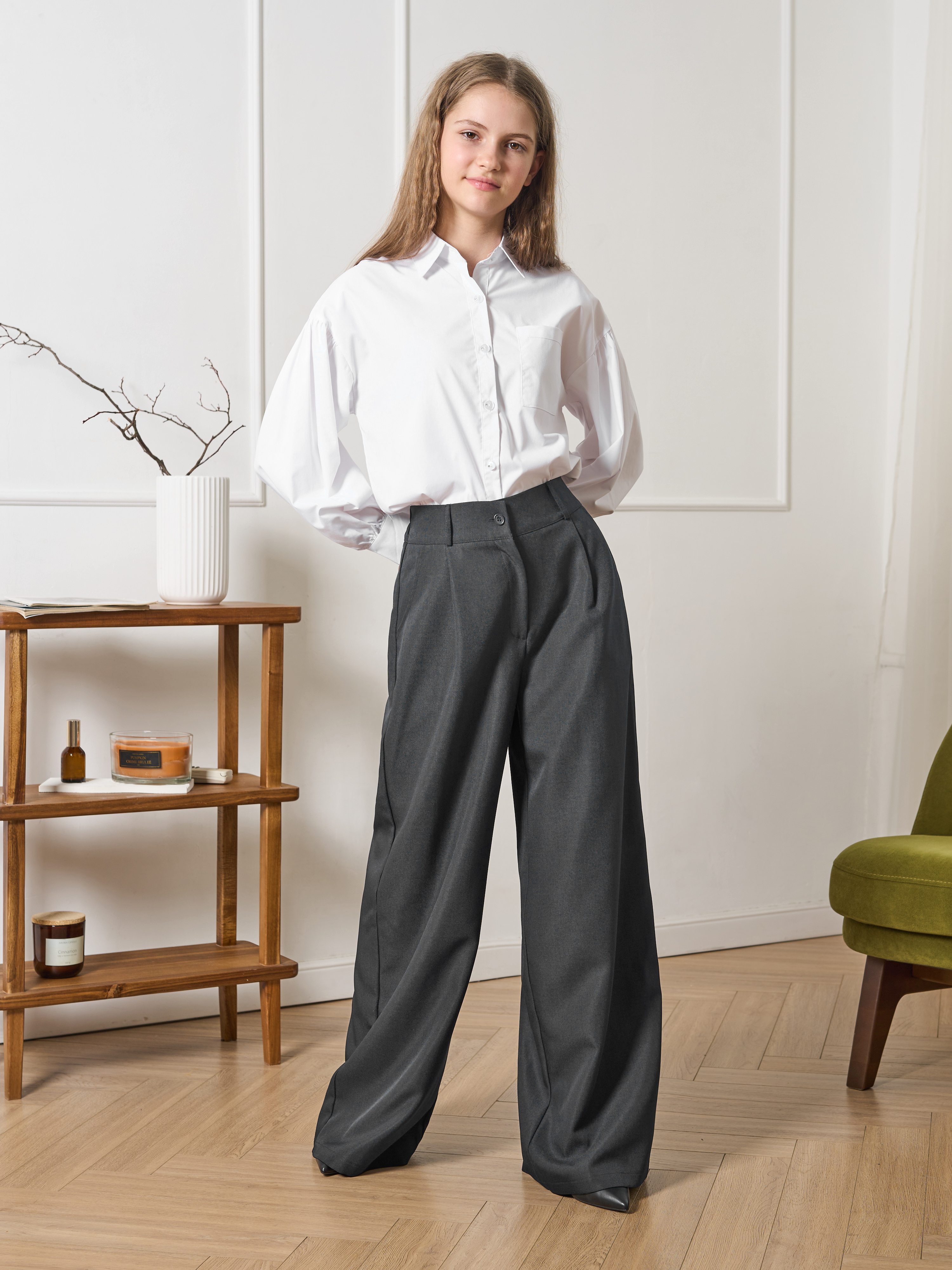 Брюки-палаццо СИНЯЯ МОДА WF1012-H39 - фото 8