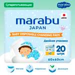 Пелёнки одноразовые MARABU 60х60 см 2 упак. 10 шт.