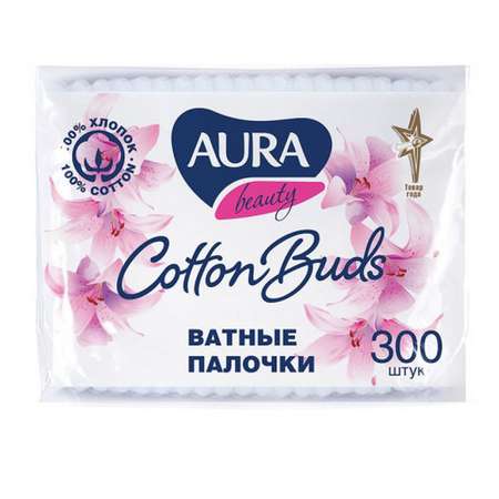 Ватные палочки AURA 300 шт.