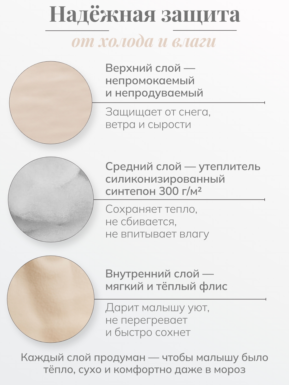 Конверт в коляску Чудо-Чадо Три сезона бежевый - фото 3