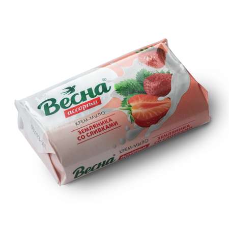 Мыло ВЕСНА Земляника со сливками 1 шт. 90 г