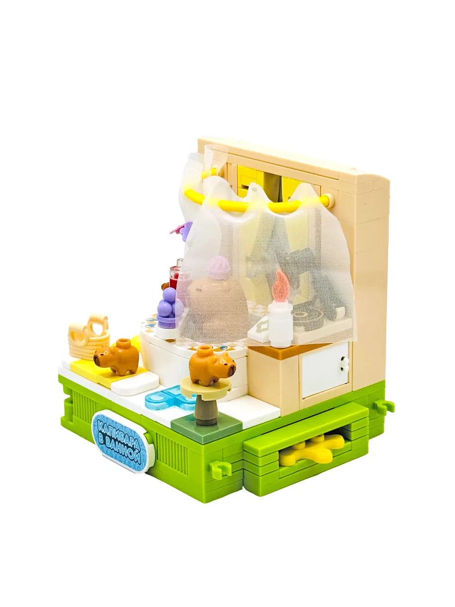 Конструктор Cubion Капибара в ванной 236 дет. - фото 16