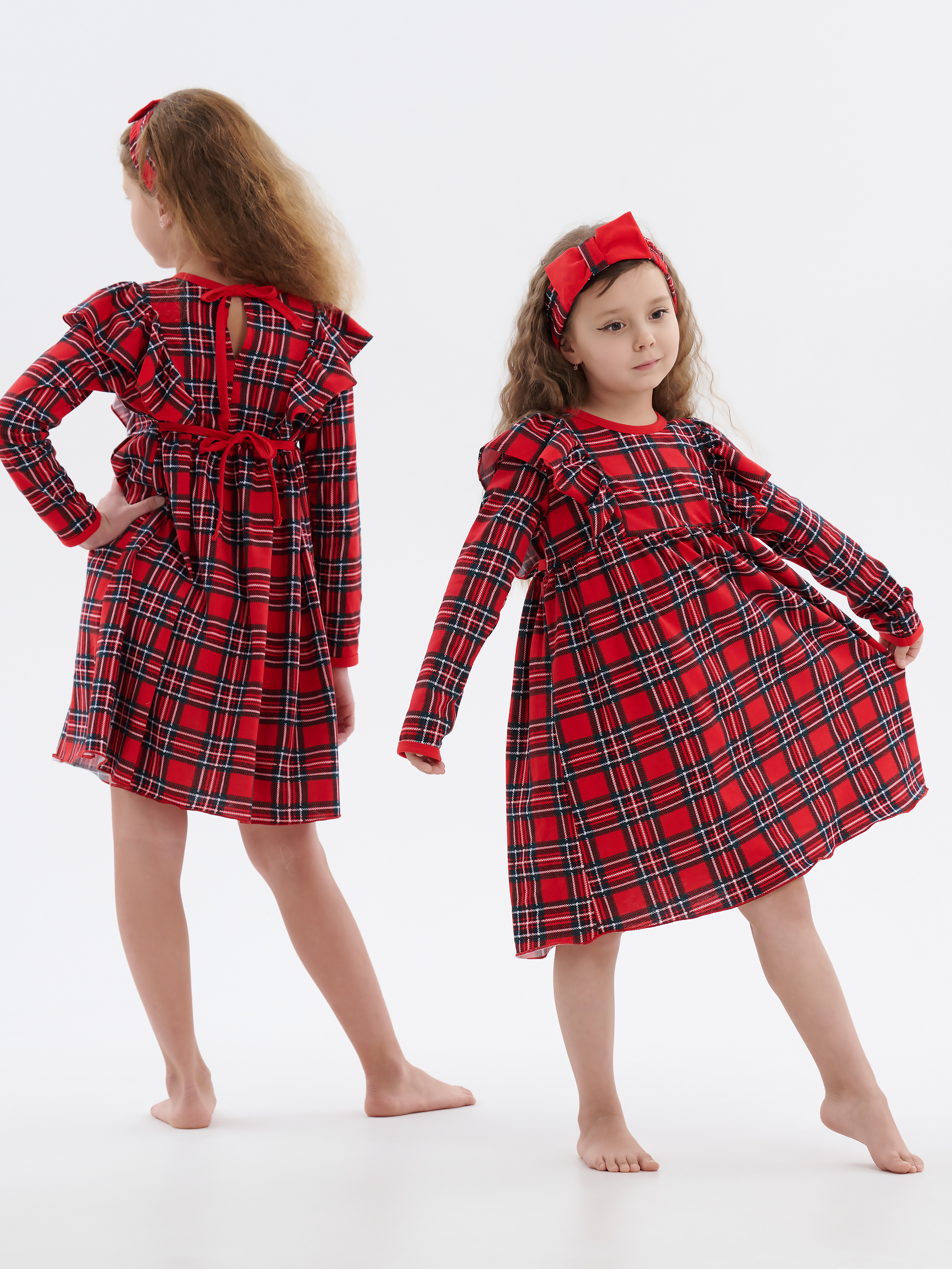 Платье КрутышОк Т-073 красный, синий - фото 12