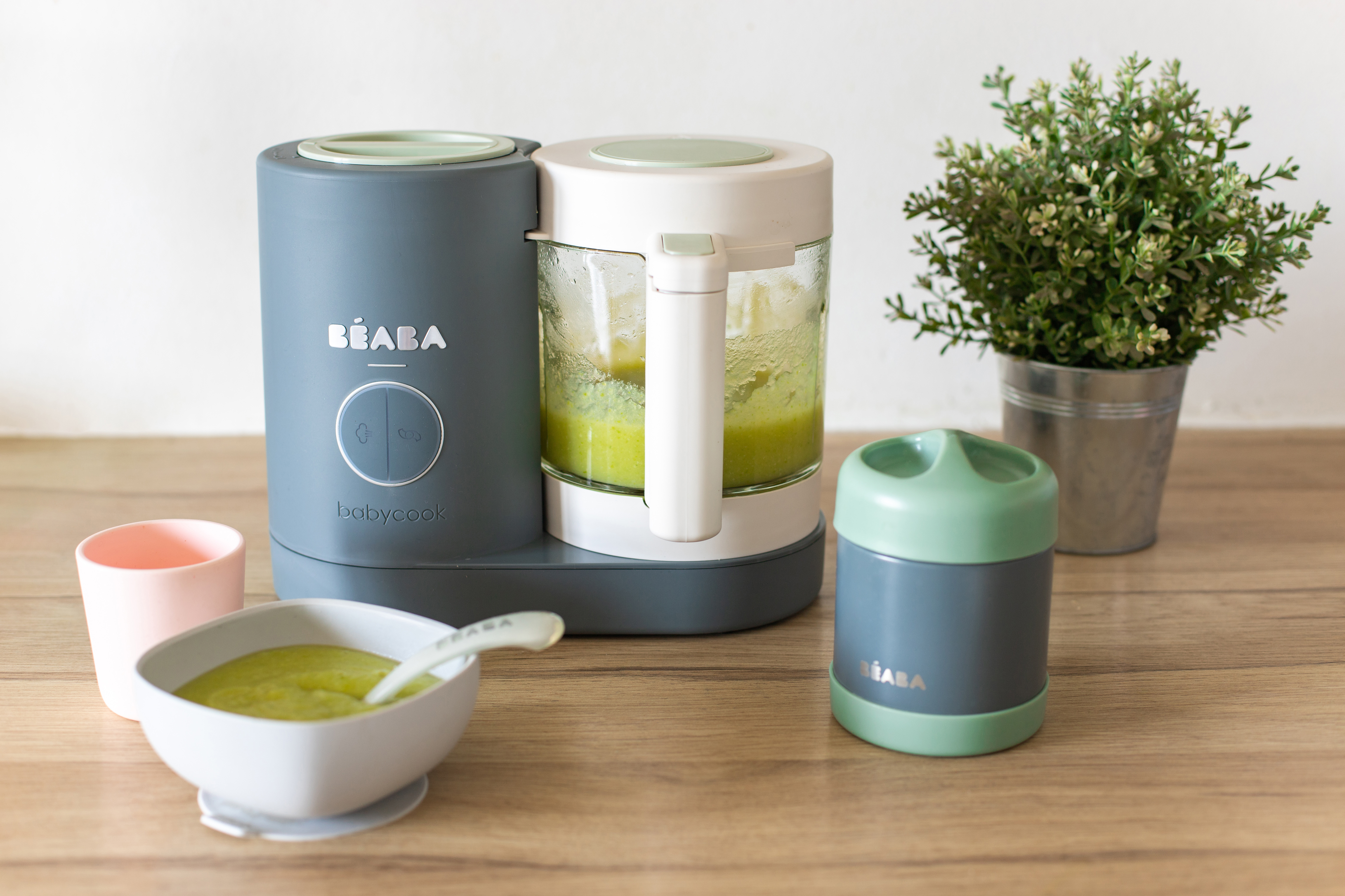 Пароварка блендер для детского питания BEABA BABYCOOK NEO серый - фото 4