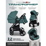 Коляска трансформер JOVOLA Pulsar 3в1 бирюзовый