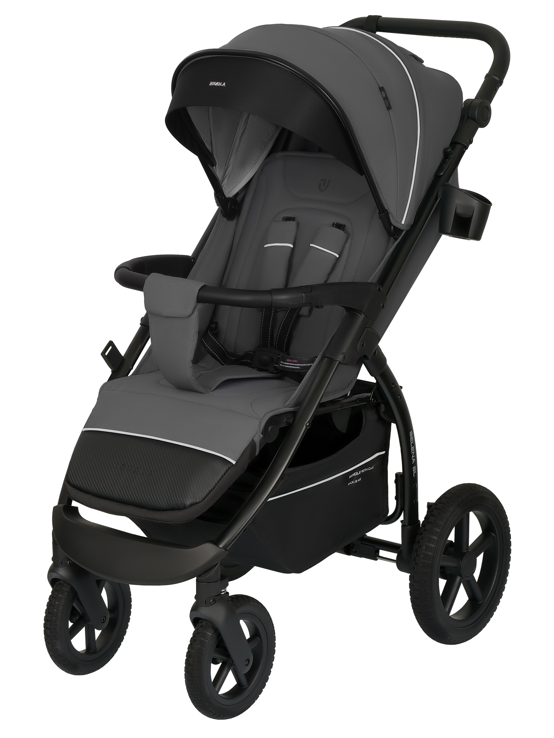 Коляска прогулочная JOVOLA Selena SL, всесезонная серый - фото 14