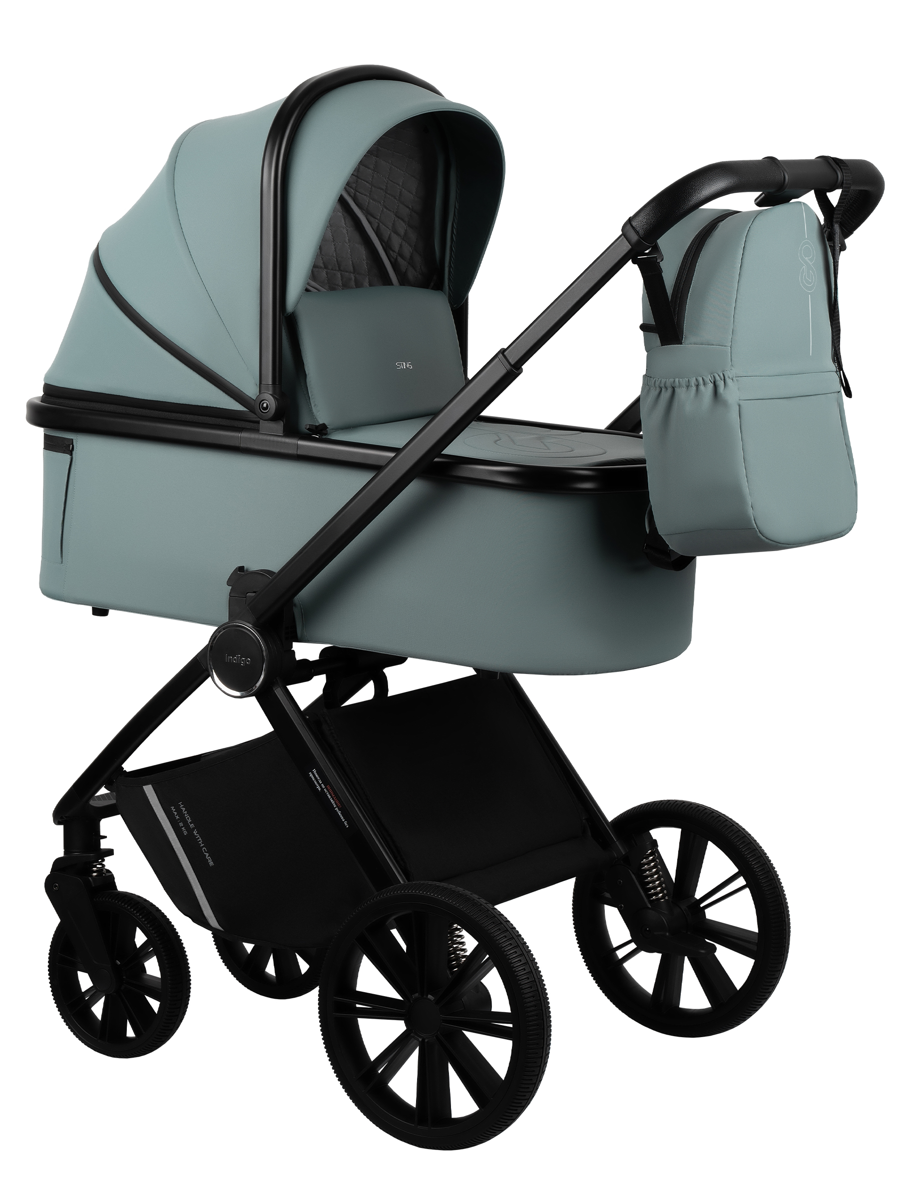 Коляска 3в1 Indigo Sting зеленый - фото 1
