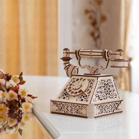 Конструктор Eco Wood Art Ретро Телефон деревянный