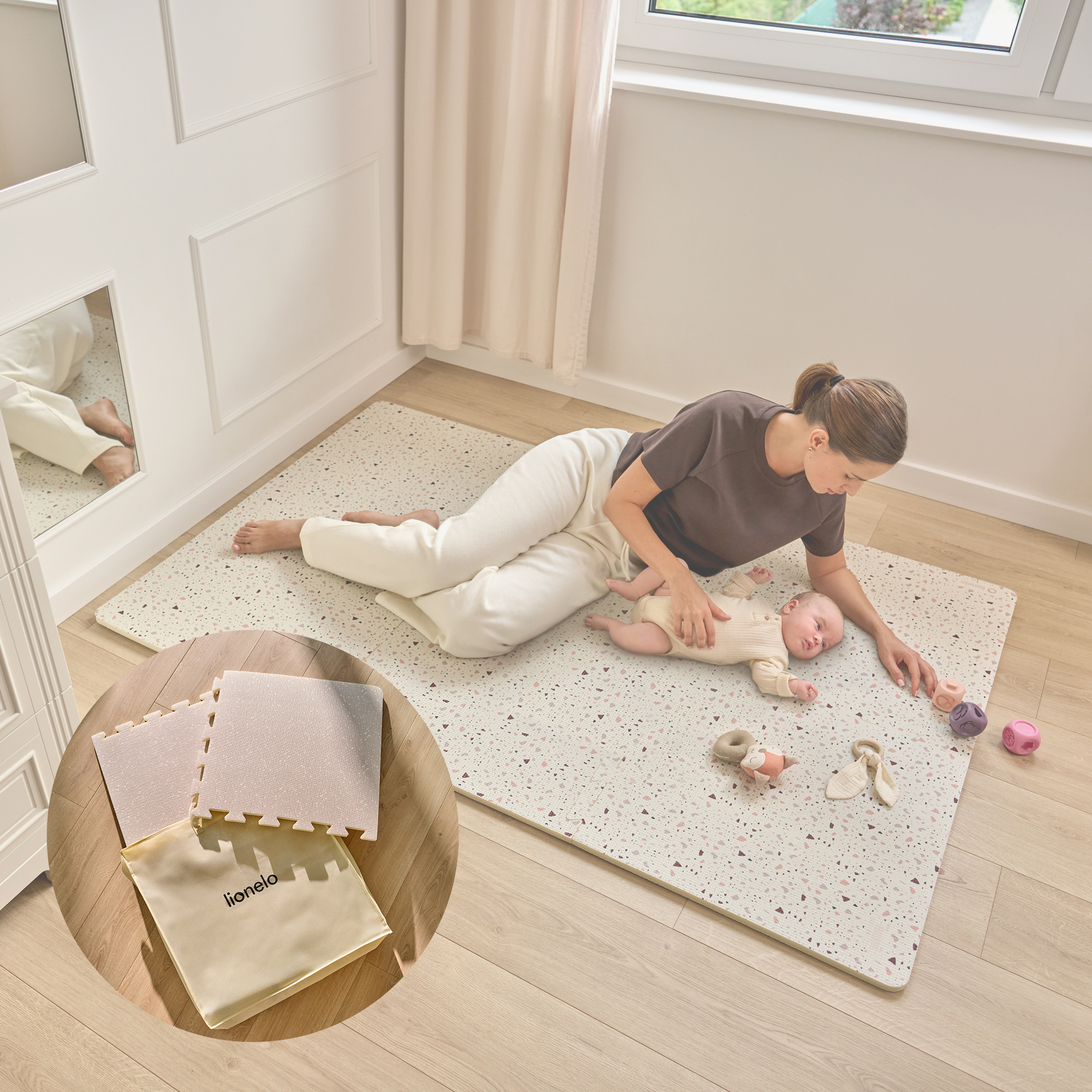 Коврик-пазл Lionelo Yoka 118 x 173 см 6 шт. - фото 5