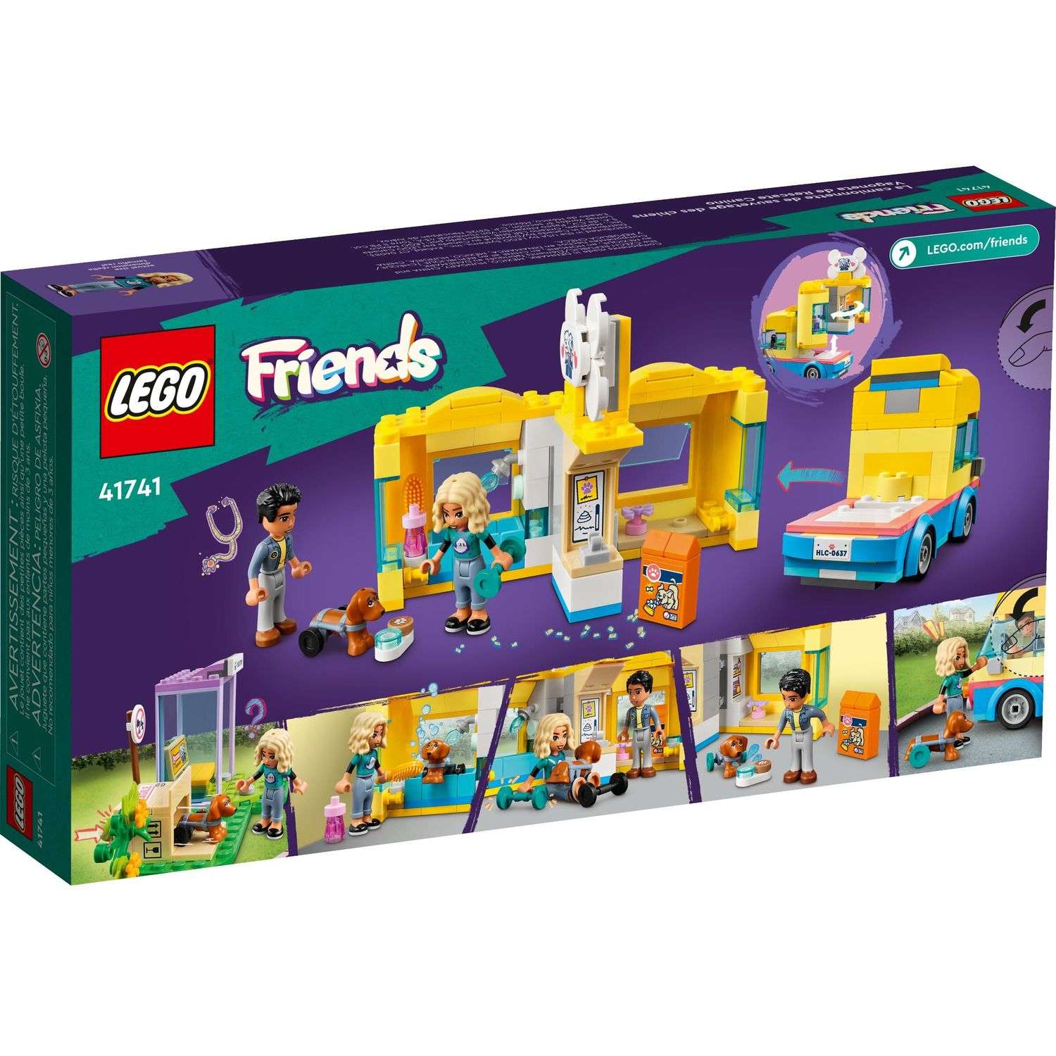 Конструктор LEGO Friends Фургон для спасения собак блочный - фото 9