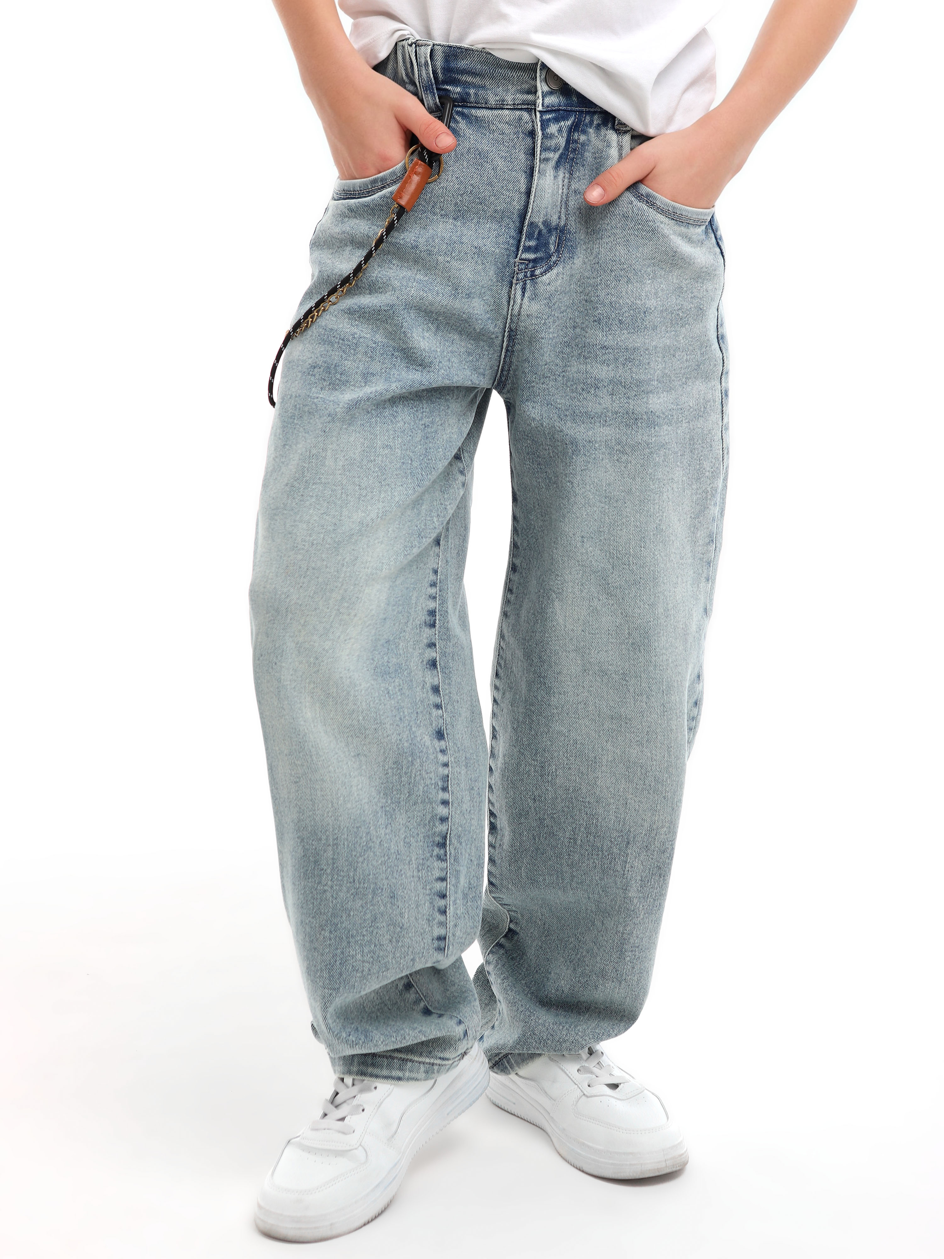 Джинсы-багги СИНИЙ МИР WM79162-G63 - фото 1