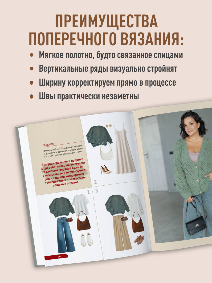 Книга БОМБОРА ПОПЕРЕЧНОЕ ВЯЗАНИЕ. Полный гардероб в стиле ОВЕРСАЙЗ - фото 4