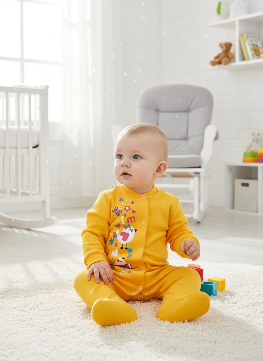 Изображение товара Комбинезон для девочки Утенок 62 всесезонный с закрытыми ножками