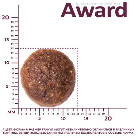 Корм для собак Award 12кг средних пород с индейкой и курицей с добавлением моркови и черной смородины сухой