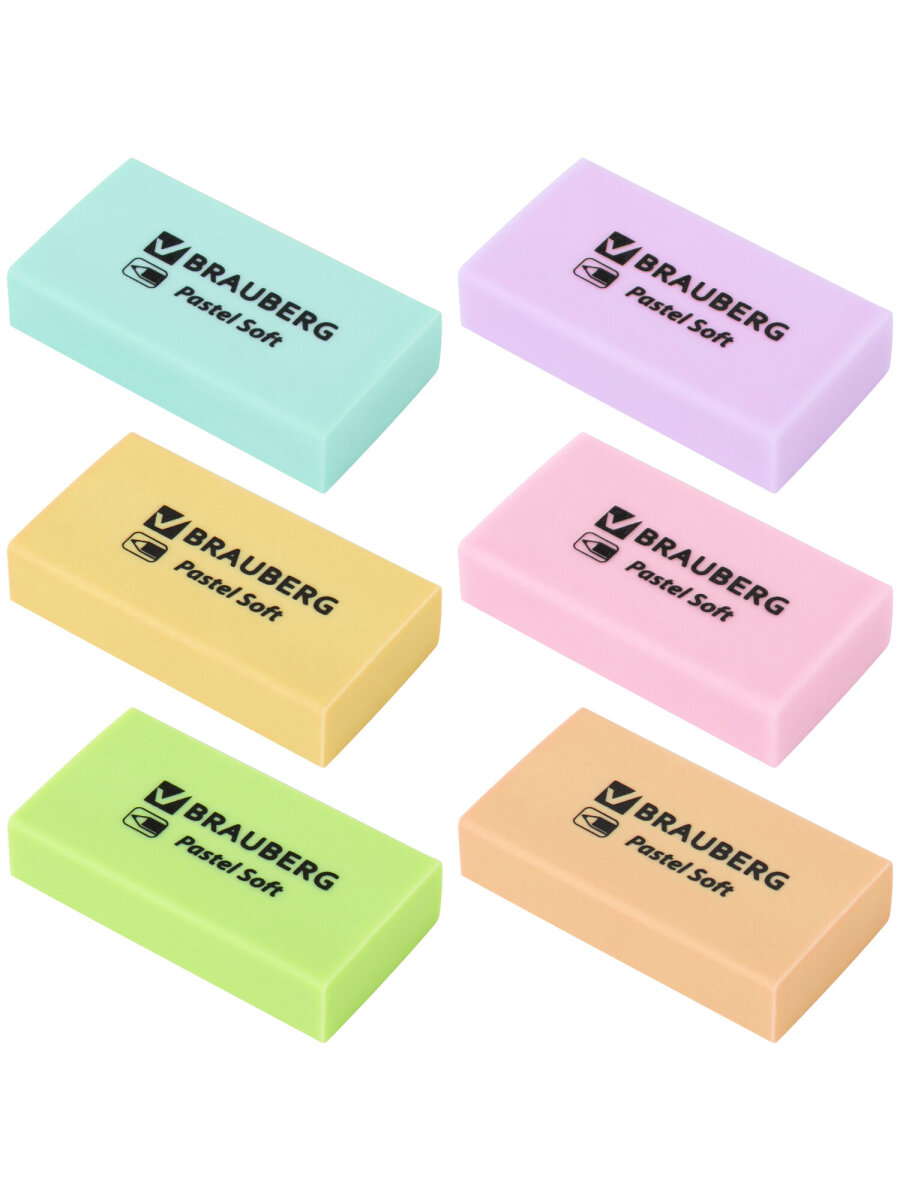 Ластик Brauberg 6 шт. - фото 7