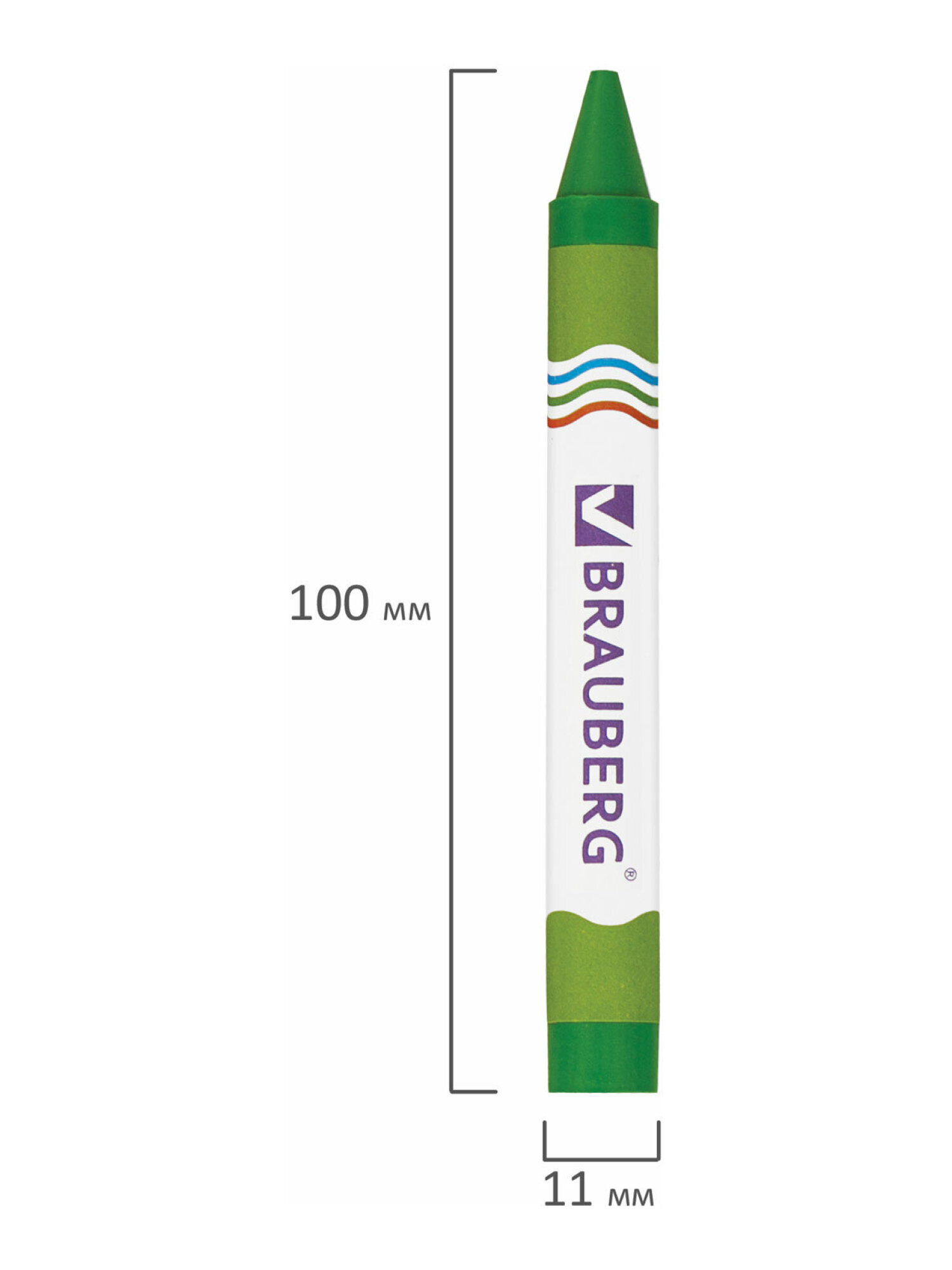 Восковые мелки Brauberg 12 шт. - фото 12