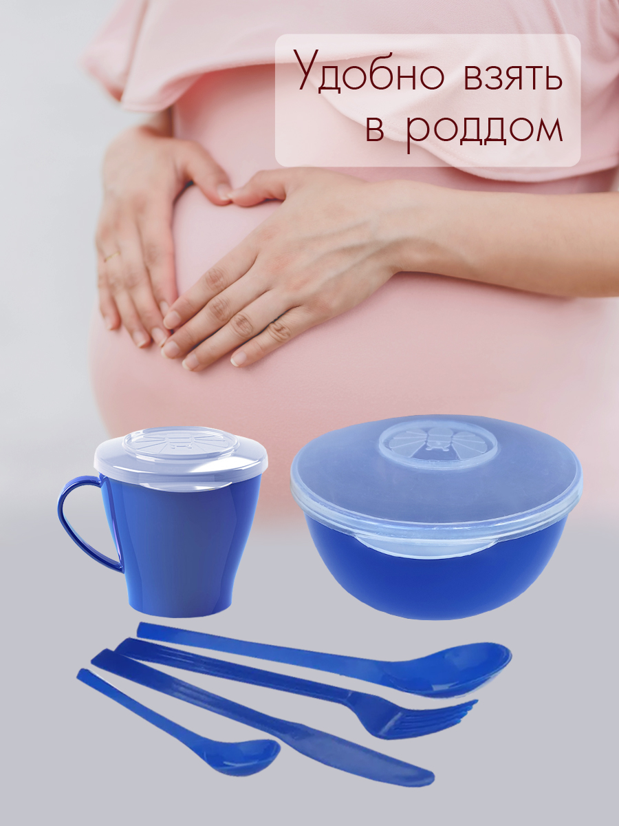 Набор посуды Solaris на 1 персону «Походный» синий - фото 8