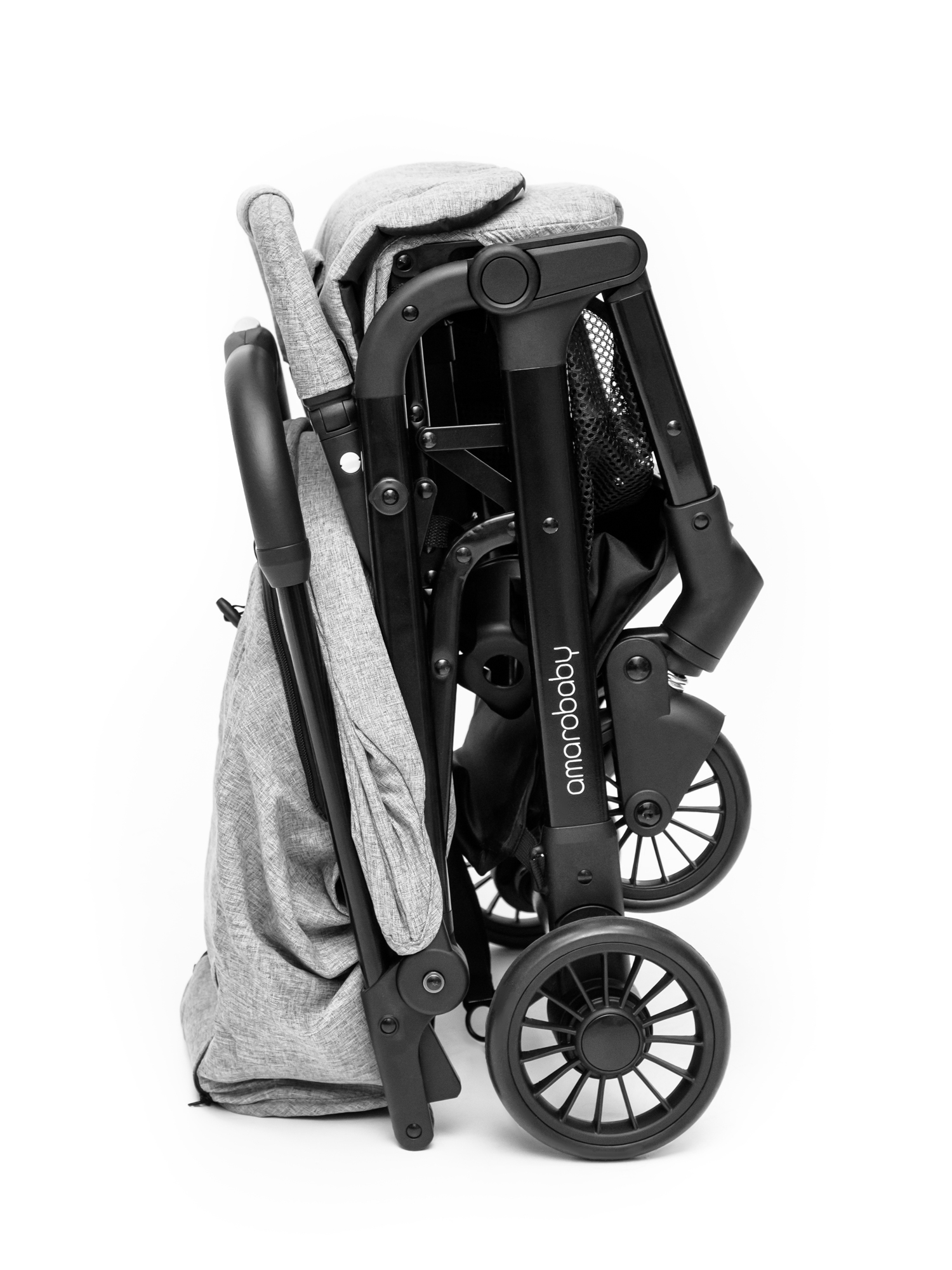 Коляска прогулочная Amarobaby Voyager серый - фото 16