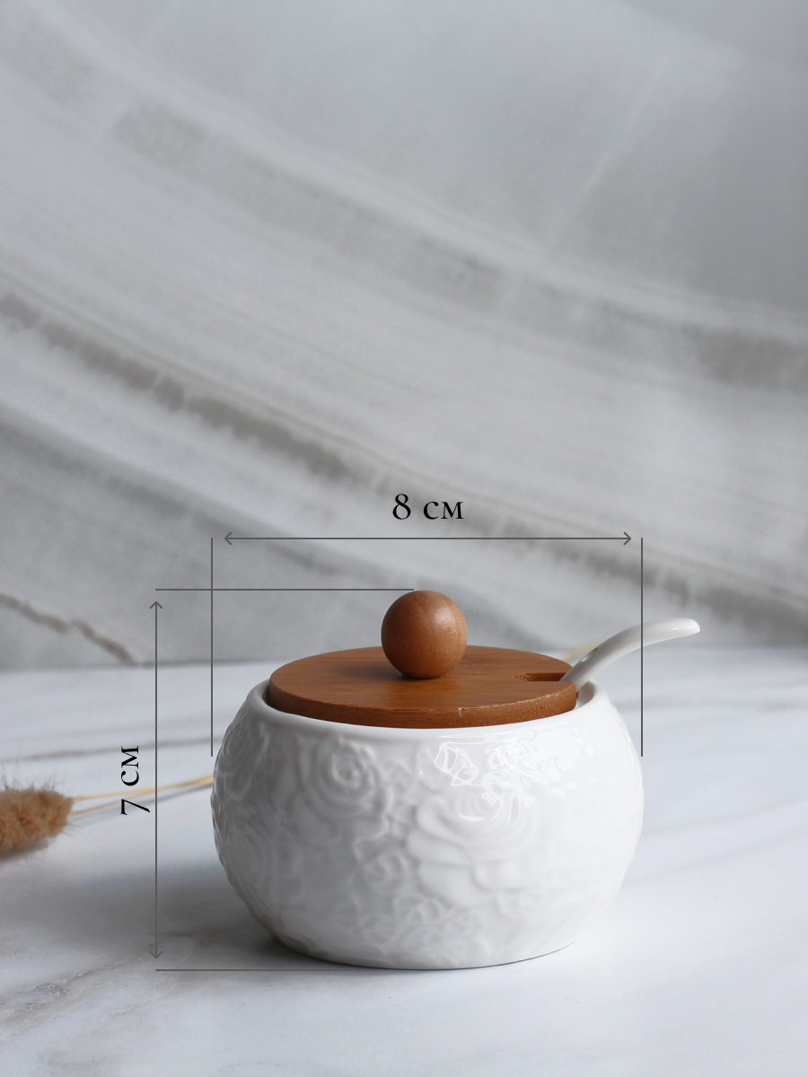 Набор для сервировки Balsford Фарфоровый: сахарница солонка и перечница - фото 4