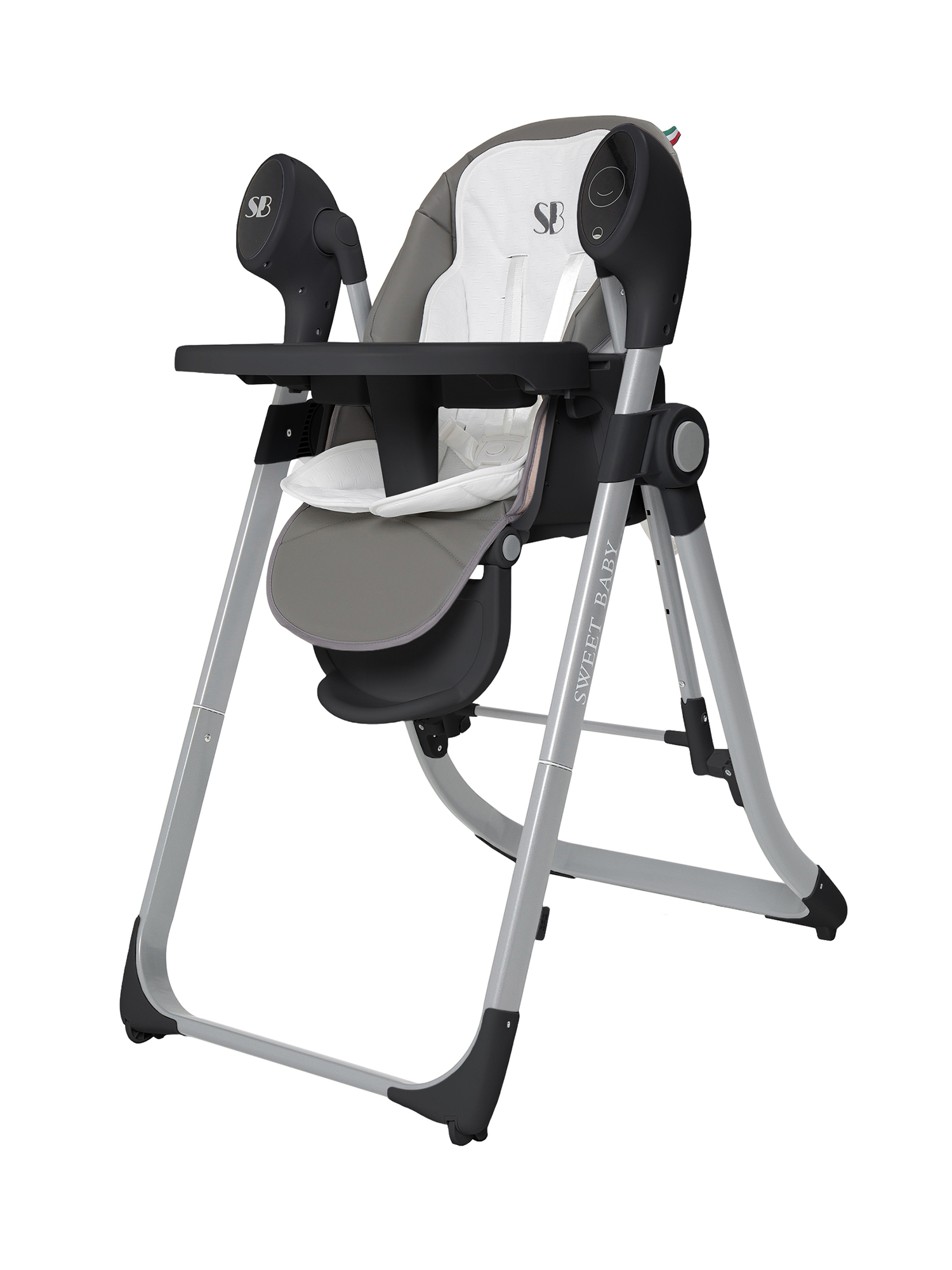 Стульчик для кормления Sweet Baby Amuleto Steel Grey серый - фото 25