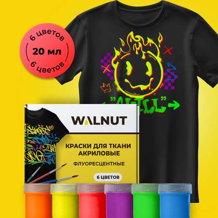 Краски акриловые WALNUT 6 цв.