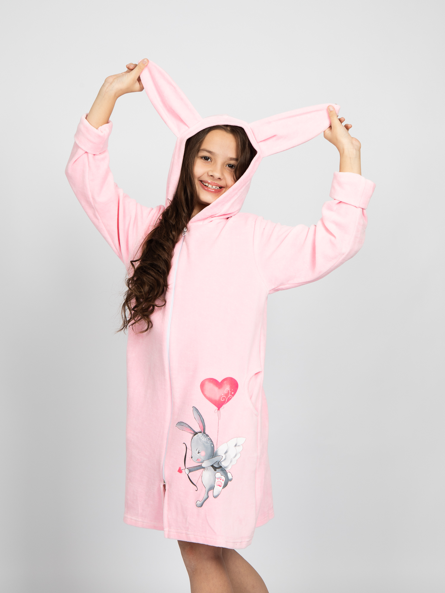 Халат ЛАДОШКИ Халат Амур розовый - фото 1