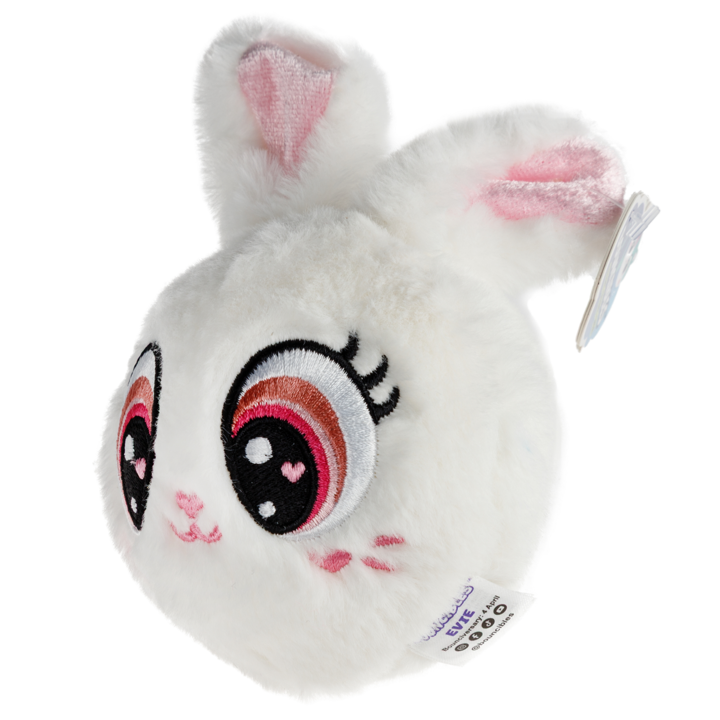 Мягкая игрушка 1TOY попрыгунчик белый зайчик 8 см - фото 2