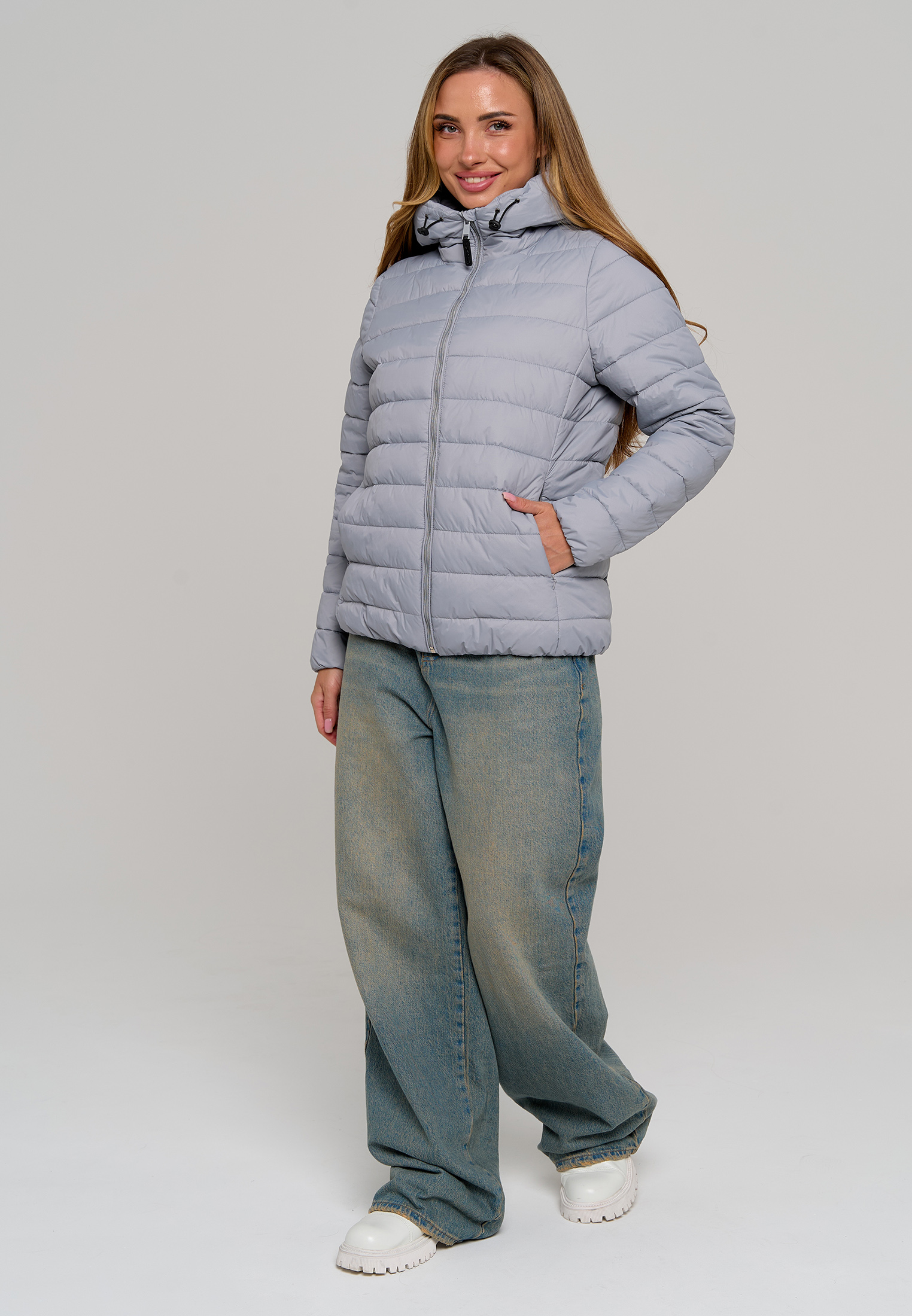 Куртка Stylish AMADEO AJ-8507-светло-серый - фото 14