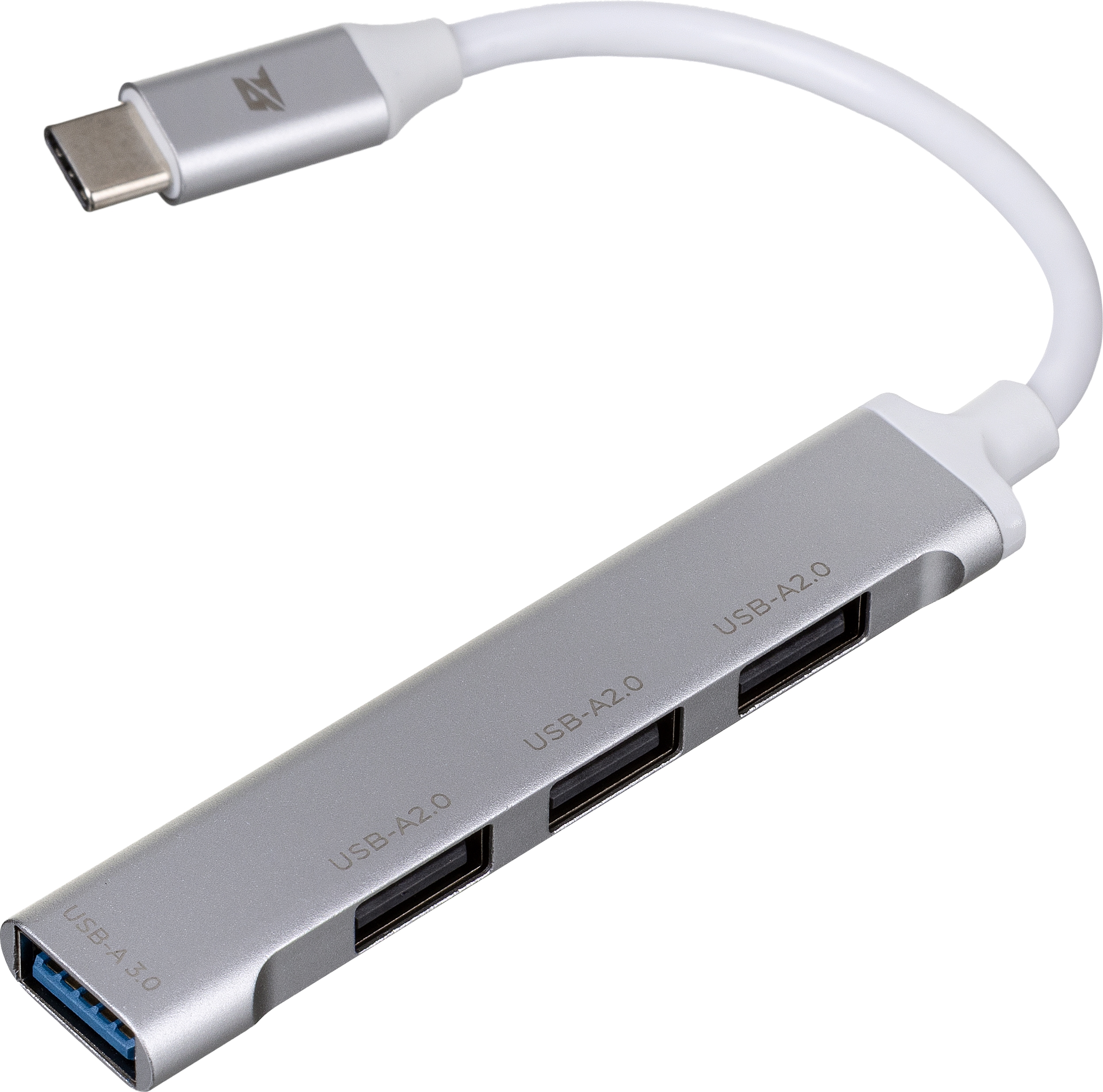 Разветвитель USB HS001 USB3.0x1/USB 2.0x3/серебристый - фото 3