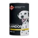 Корм для собак Landor 0.4кг всех пород гусь с киноа ж/б