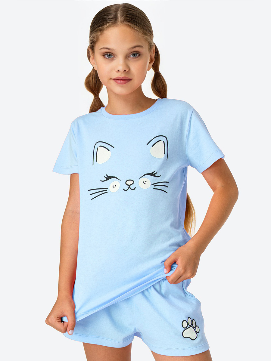 Пижама HappyFox HF9148голубой - фото 2