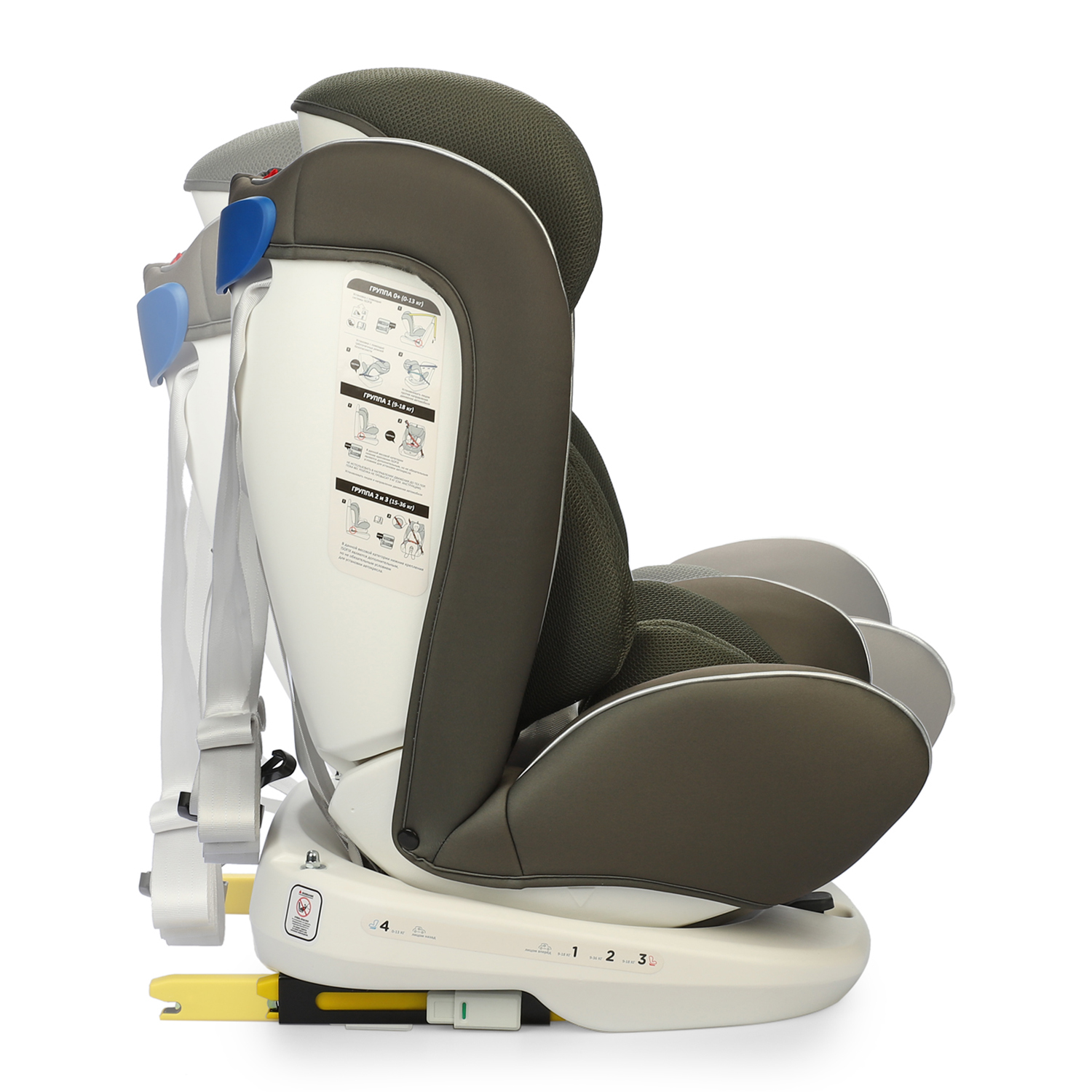 Автокресло Happy Baby Isofix 0+/1/2/3 (0-36 кг) зеленый - фото 11