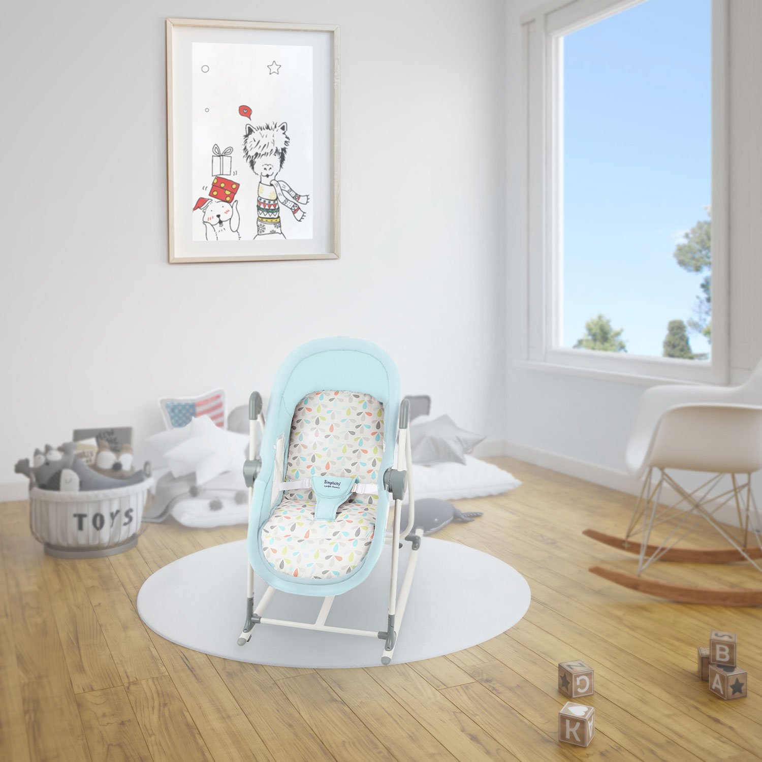 Колыбель SIMPLICITY 299777 Elite 5 в 1 голубой - фото 10