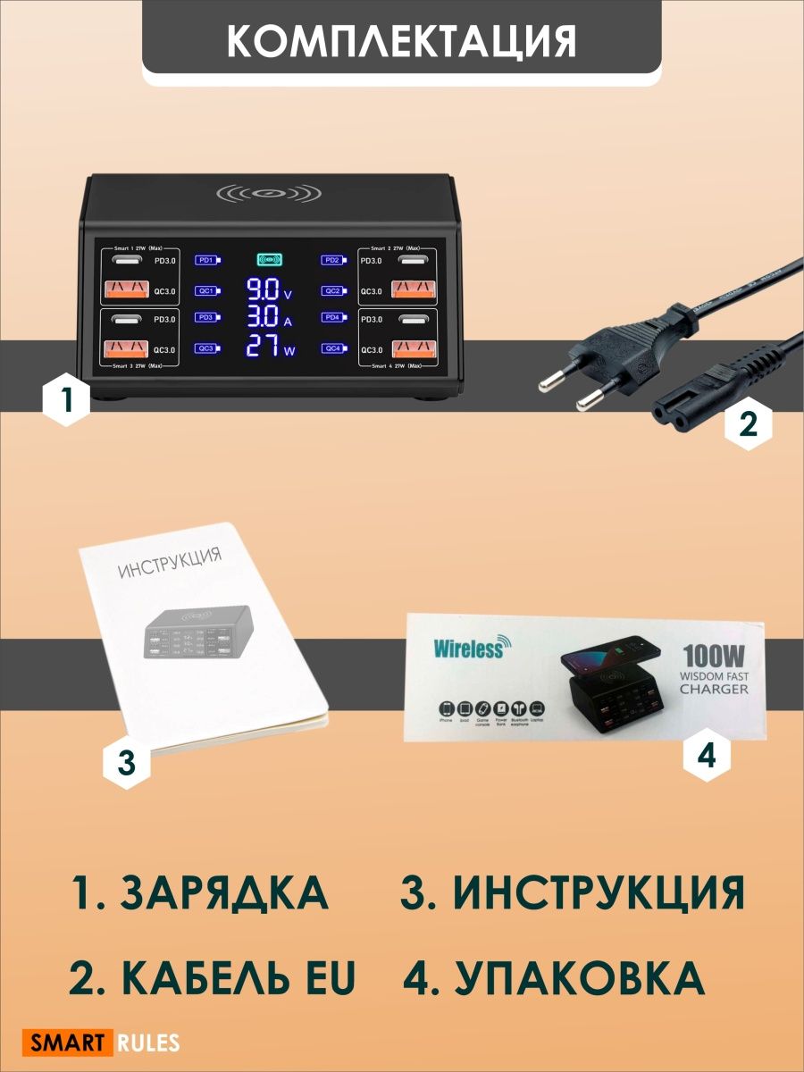 Сетевое зарядное устройство SmartiNext для телефона и гаджетов - фото 10