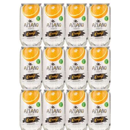 Напиток газированный Aziano Sparkling Апельсин 0.350 л 12 штук