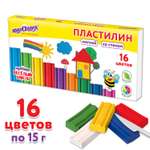 Пластилин Юнландия восковой 16 цв.