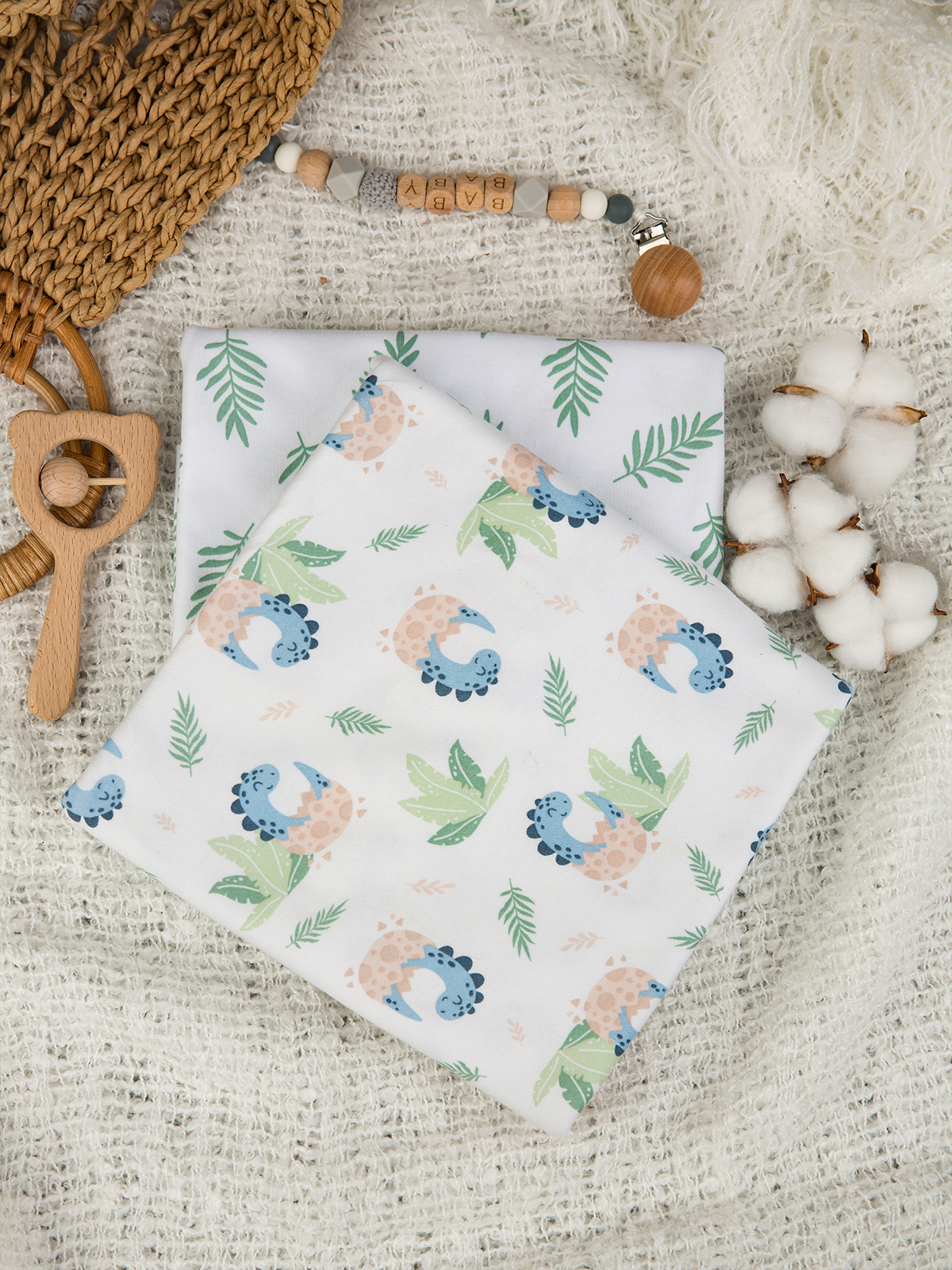 Пелёнка inlovery трикотаж 85х100 см 2 шт. - фото 11