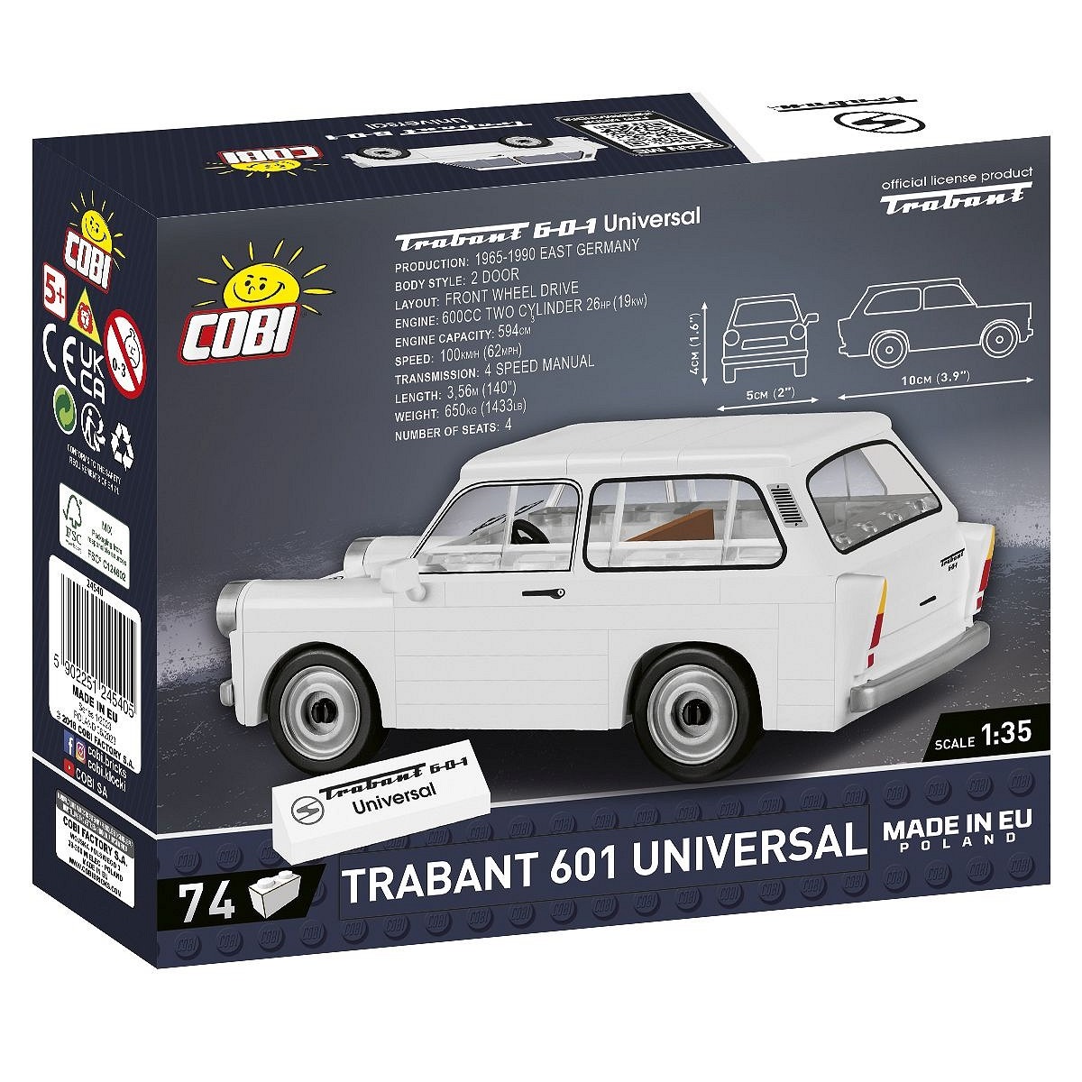 Конструктор COBI Автомобиль Trabant блочный - фото 2