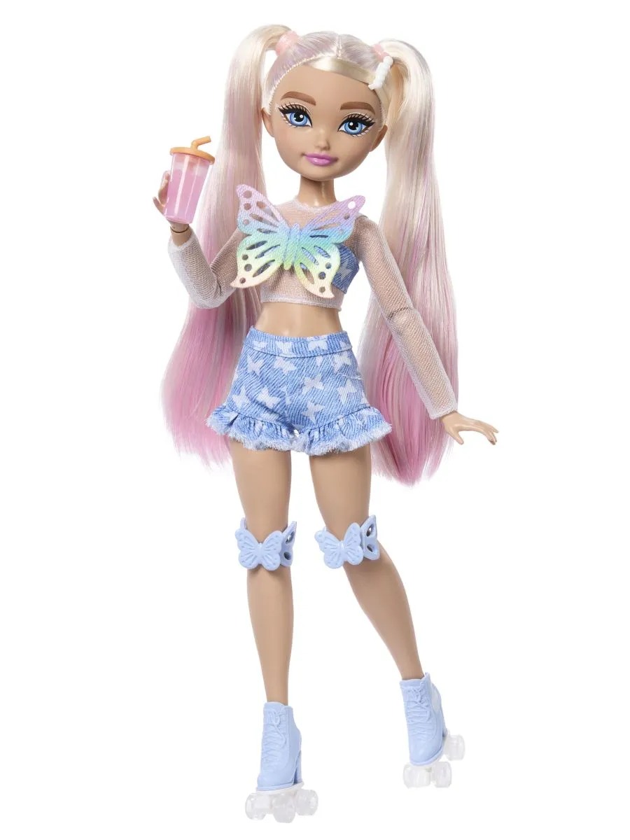 Кукла модельная Barbie Dream Besties Малибу на роликах высота 29 см JFX96/JFX95 - фото 4