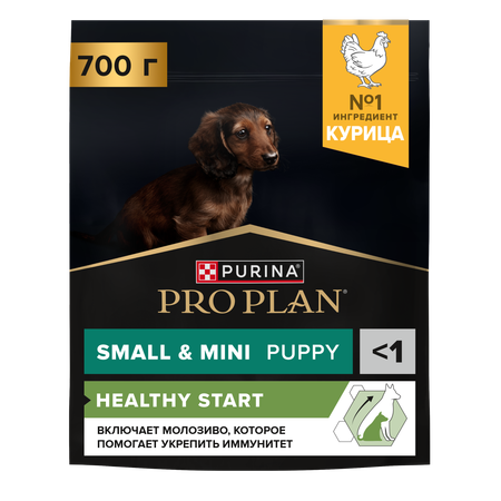 Корм сухой для щенков PRO PLAN HEALTHY START 700г с курицей для мелких и карликовых пород