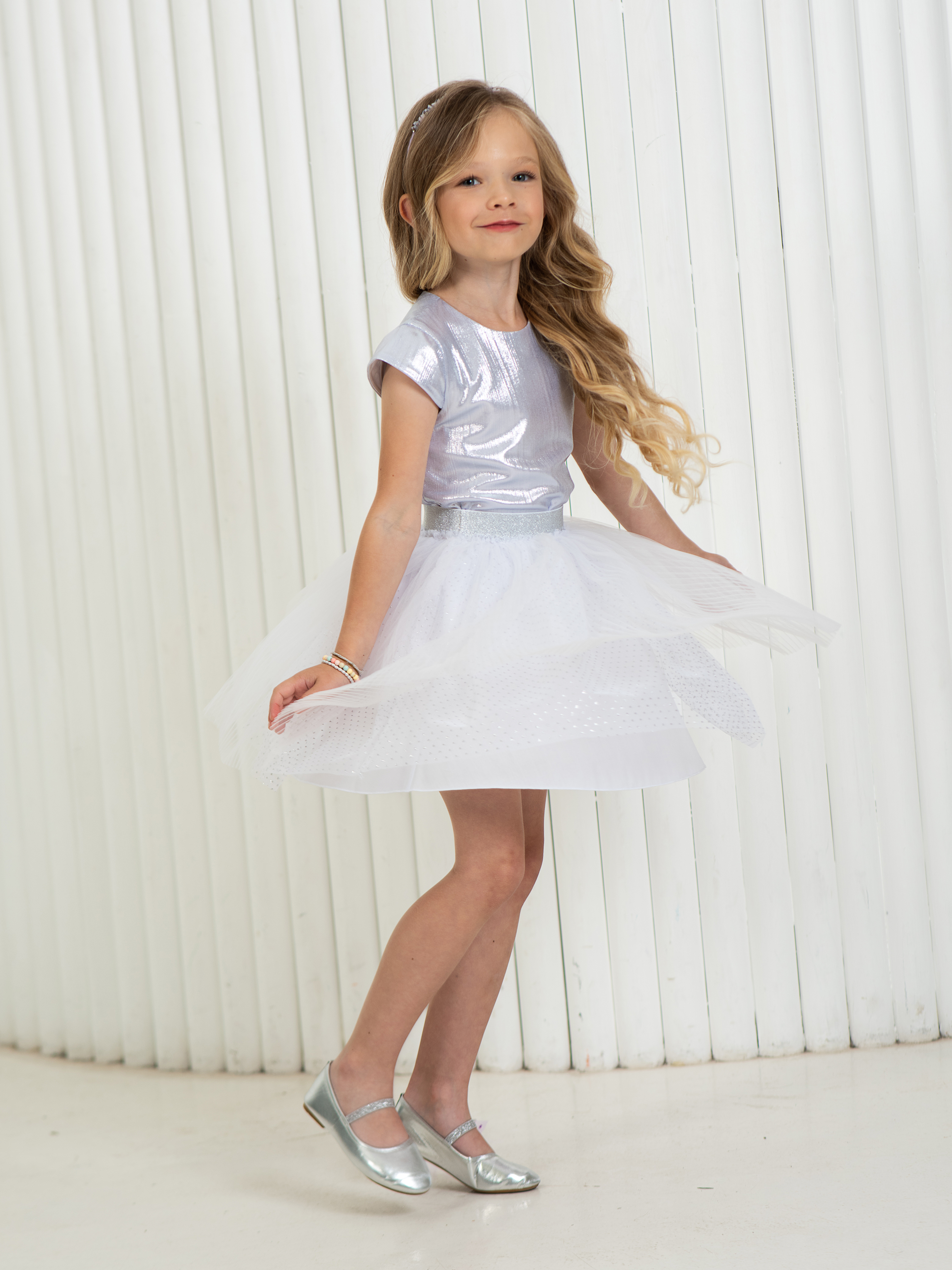 Юбка LisaWeta S-142 белый - фото 4