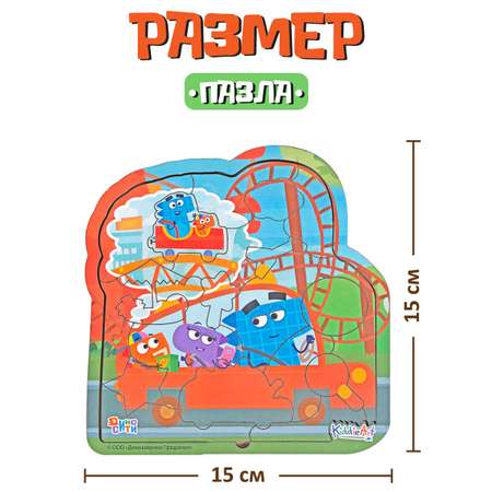 Пазл KiddieArt Веселая поездка в ДиноЛэнд деревянный